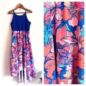 Hutch high-low Isabella dress in a vibrant floral print